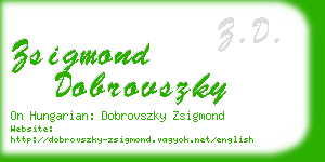 zsigmond dobrovszky business card